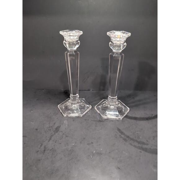 Mikasa‎ Crystal Candlestick Holders, Cambridge Vintage, German, Set of 2 - Picture 1 of 9